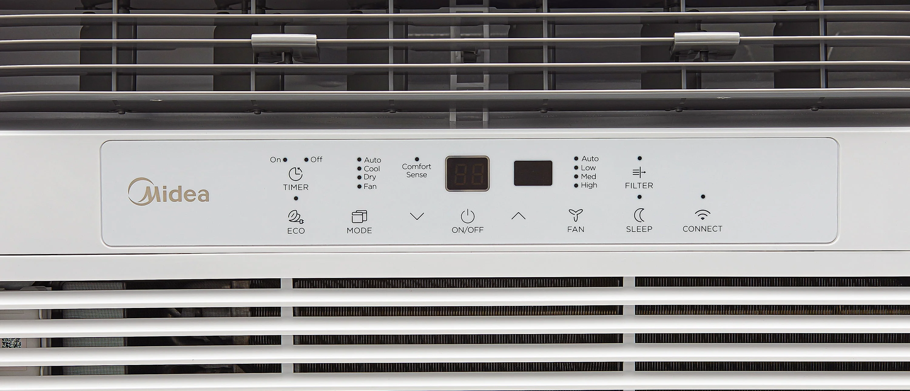 Midea 8,000 BTU 115V Smart Window Air Conditioner with Comfort Sense Remote, Covers up to 350 Sq. ft., White, MAW08S1DWWT