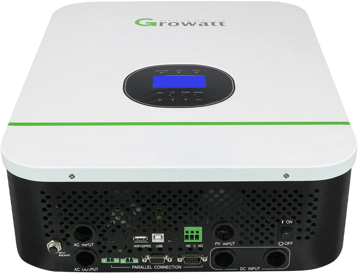 48V 3000W Off Grid Solar Inverter 110V, 120V/240V Split Phase Inverter Built-in 80A MPPT Solar Charge Controller, Pure Sine Wave Inverter Charge Inverter 110V, Can Work in Parallel