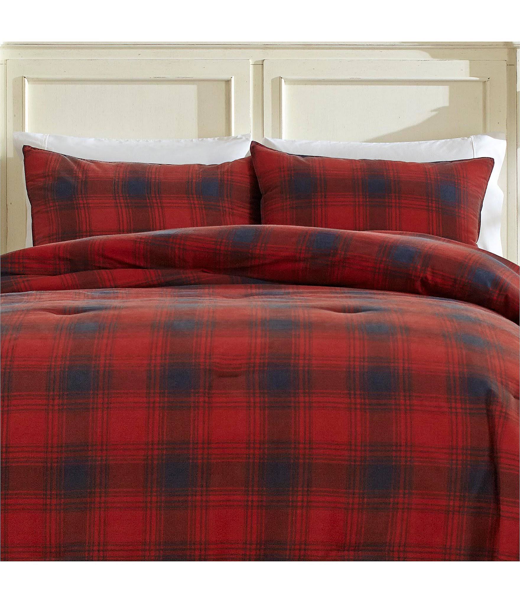 Nautica Brighton Duvet Cover Set, King, Red