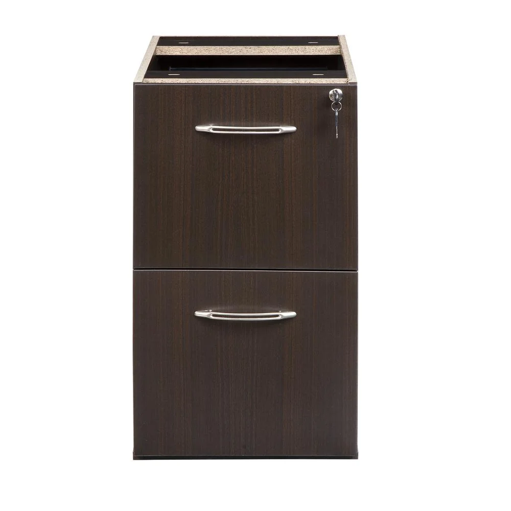 Mayline Aberdeen 26"" Deep 2 Drawer Desk File Pedestal in Mocha