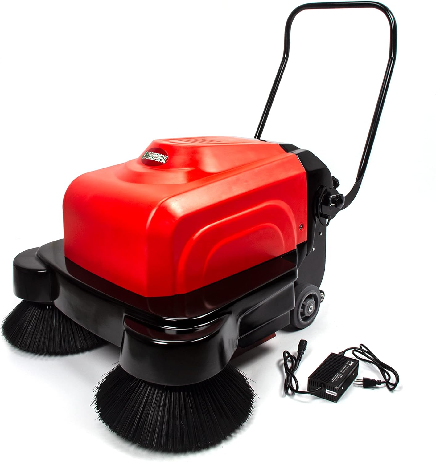 41.3" Walk Behind Industrial and Commercial Floor Sweeper Machine, Battery-Operated, Triple Brush, 64500 sqft/h
