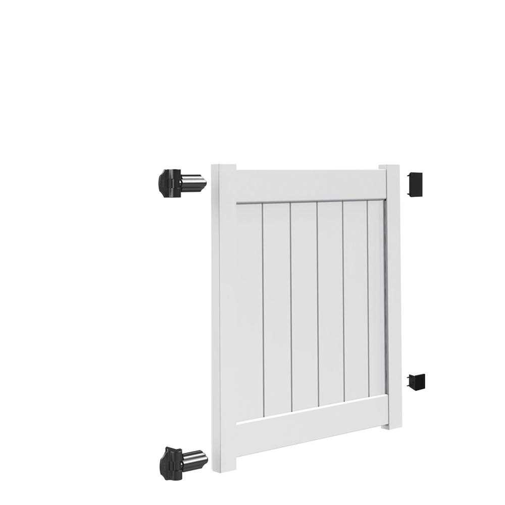 Barrette Outdoor Living Bryce and Washington Series 4 ft. W x 4 ft. H White Vinyl Walk Fence Gate Kit - Shop Hardware Tools Online Store