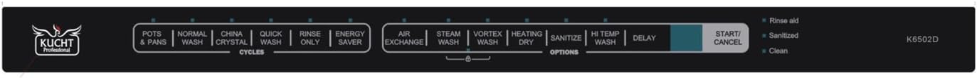 Kucht K6502D-2022 K6502D Professional 24" Top Control Dishwasher, Stainless-Steel