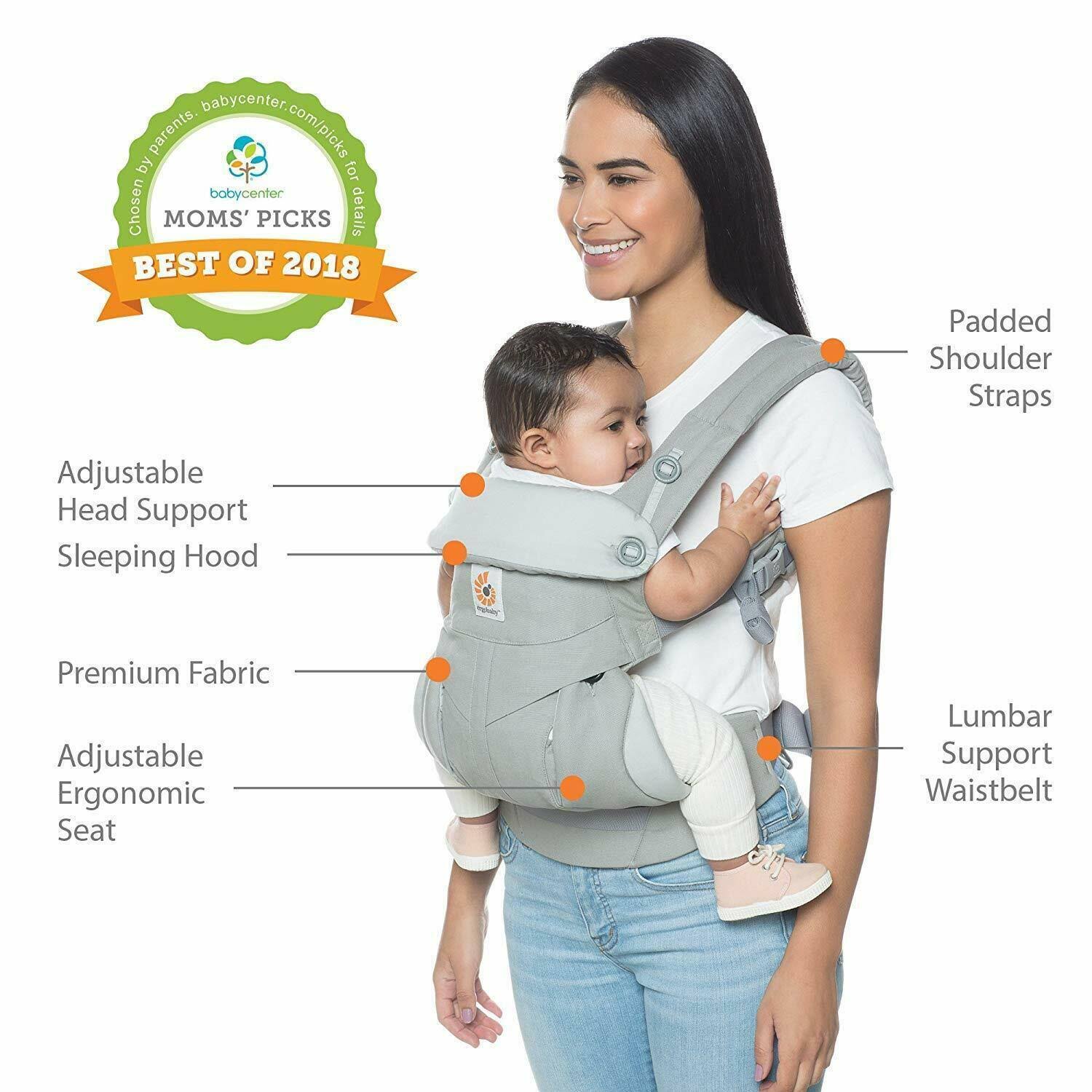 Ergobaby 360 All Positions Baby Carrier: Dewy Grey