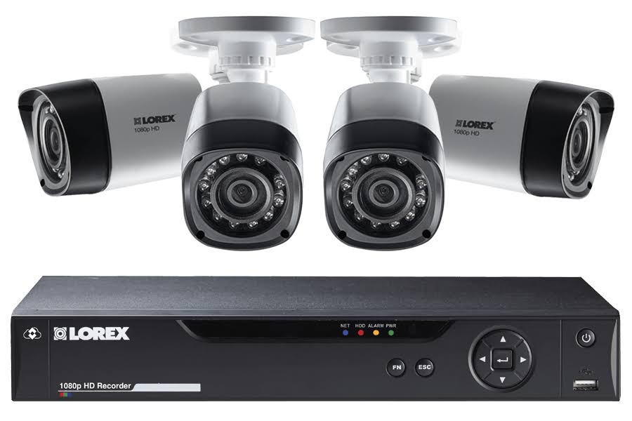 Lorex LHD84W HD 1080p 4 Cameras 8 Channel Weatherproof DVR Surveillance Security System New