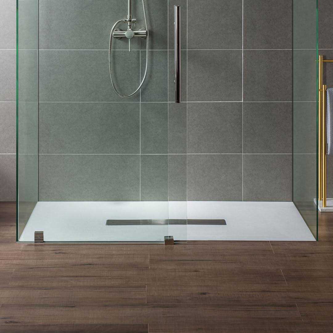 Woodbridge 48 in. L x 36 in. W Alcove Zero Threshold Shower Pan Base with Center Drain - Shop Hardware Tools Online Store