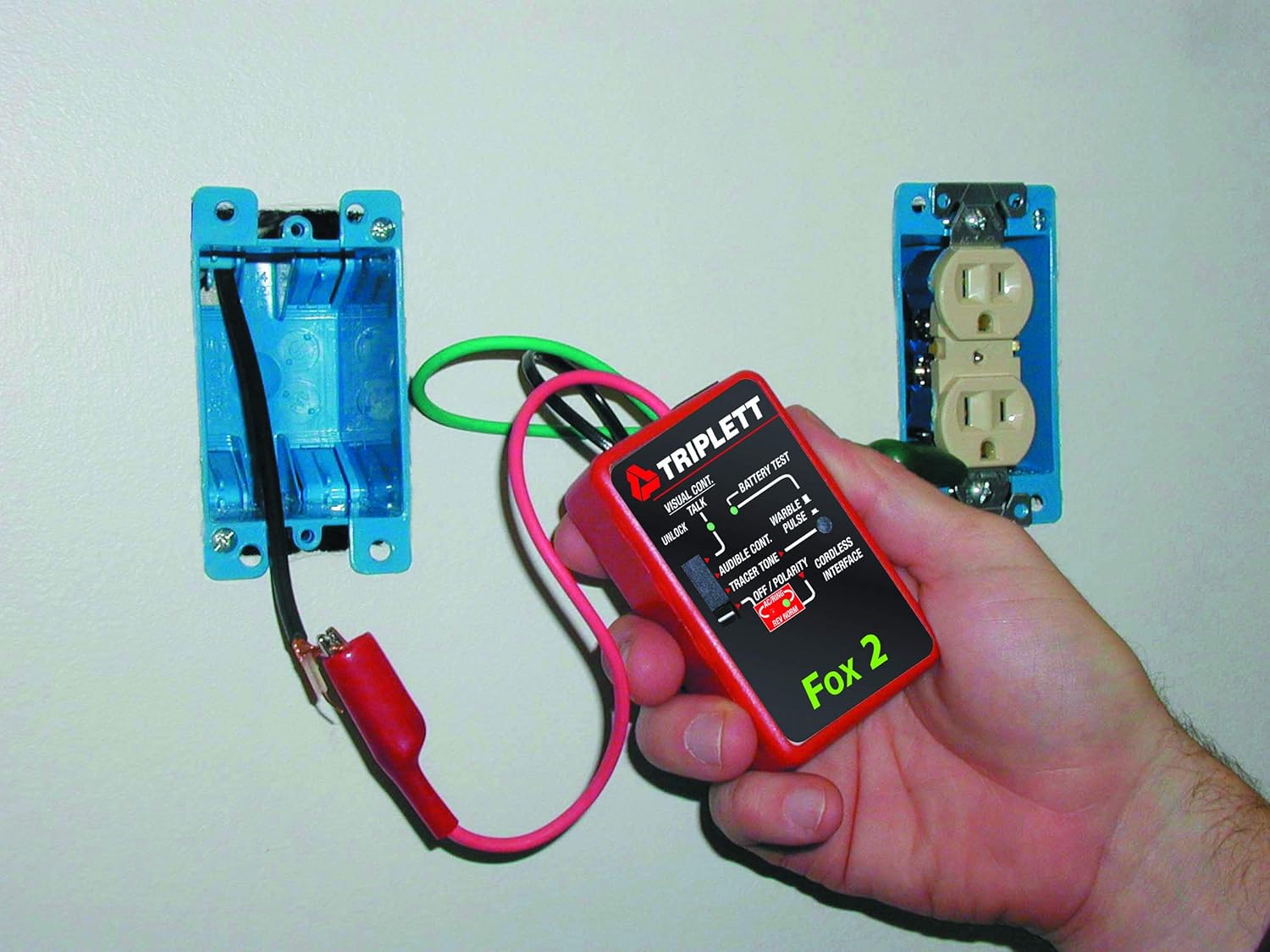 Triplett Fox & Hound Premium Tone and Probe Wire Tracing Kit Generates Multiple Tones with Adjustable Sensitivity for Electrical Wire, LAN Cable, Telephone, and More (3399)