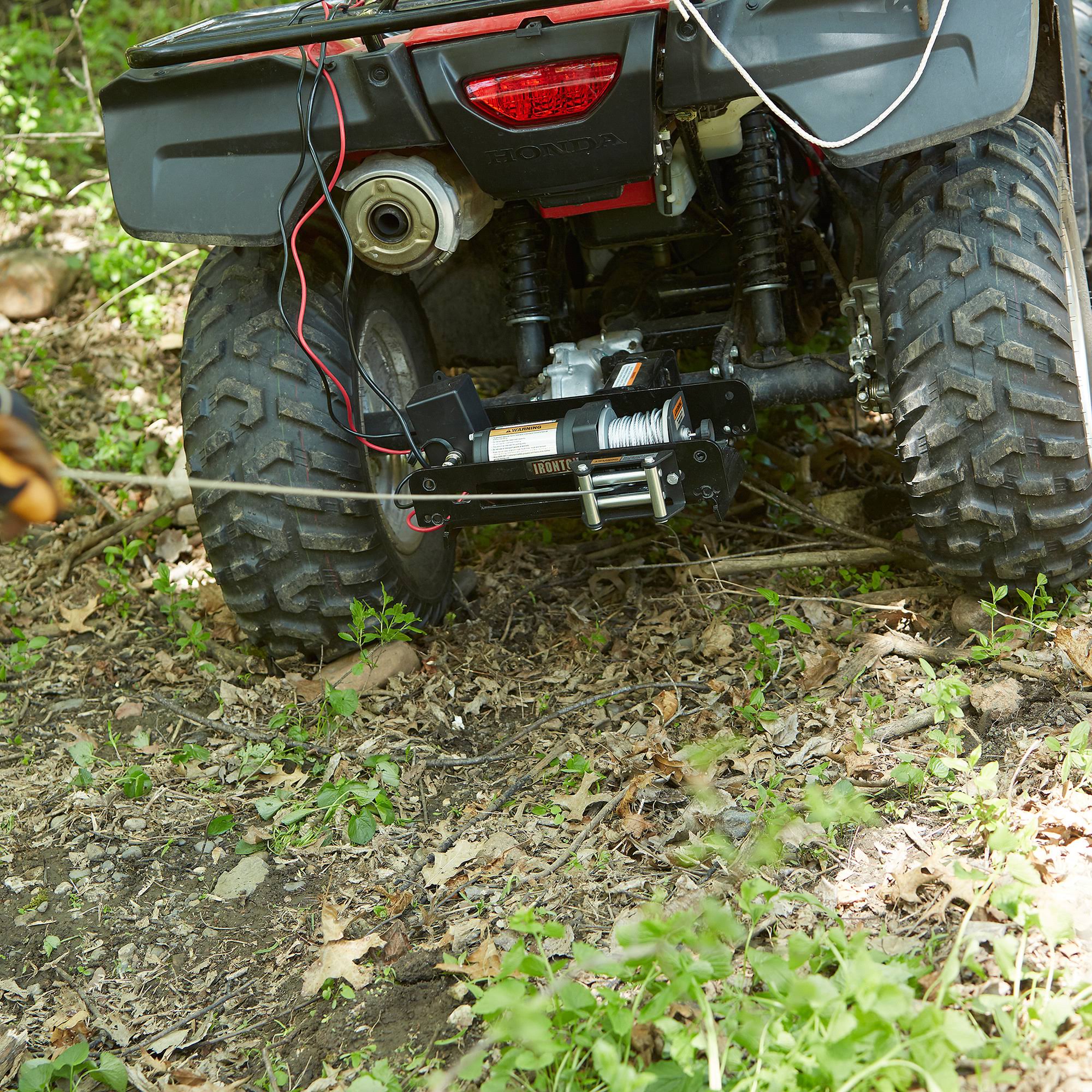 Ironton 12 Volt DC Powered Electric ATV Winch - 2,500-lb. Capacity, Steel Wire Rope 21601001