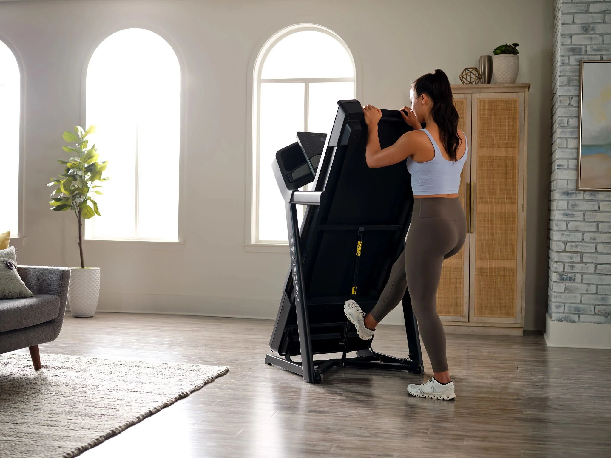 ProForm Carbon TL; Treadmill for Walking and Running with 5鈥?Display, Built-In Tablet Holder and SpaceSaver Design