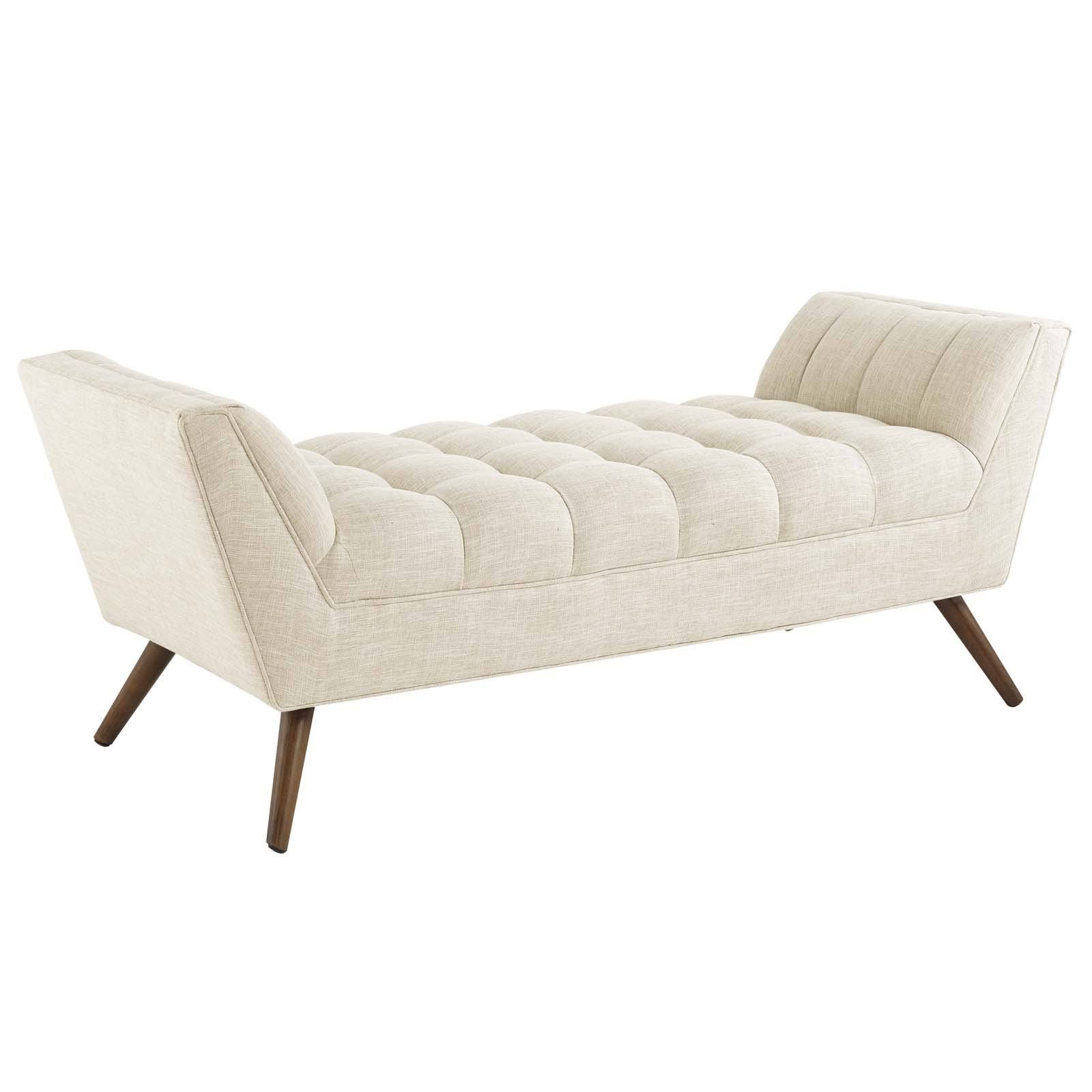 Modway Response Fabric Bench, Medium, Wheatgrass