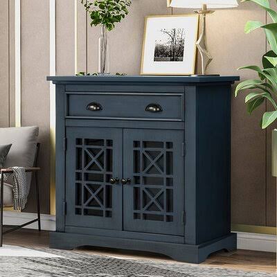 Osakis 2 Door Accent Cabinet Longshore Tides Color: Navy