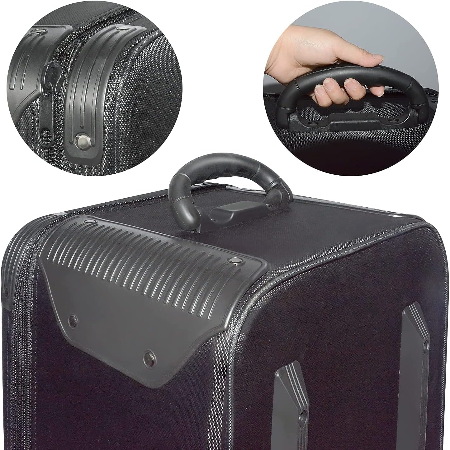 Bimiti Camera Trolley Case with Straps Padded Compartment and Wheels 44x15x11.8 inches Trolley Carrying Case for Light Stand, Tripod, Strobe Light, Cameras and Other Photographic Accessories Carring