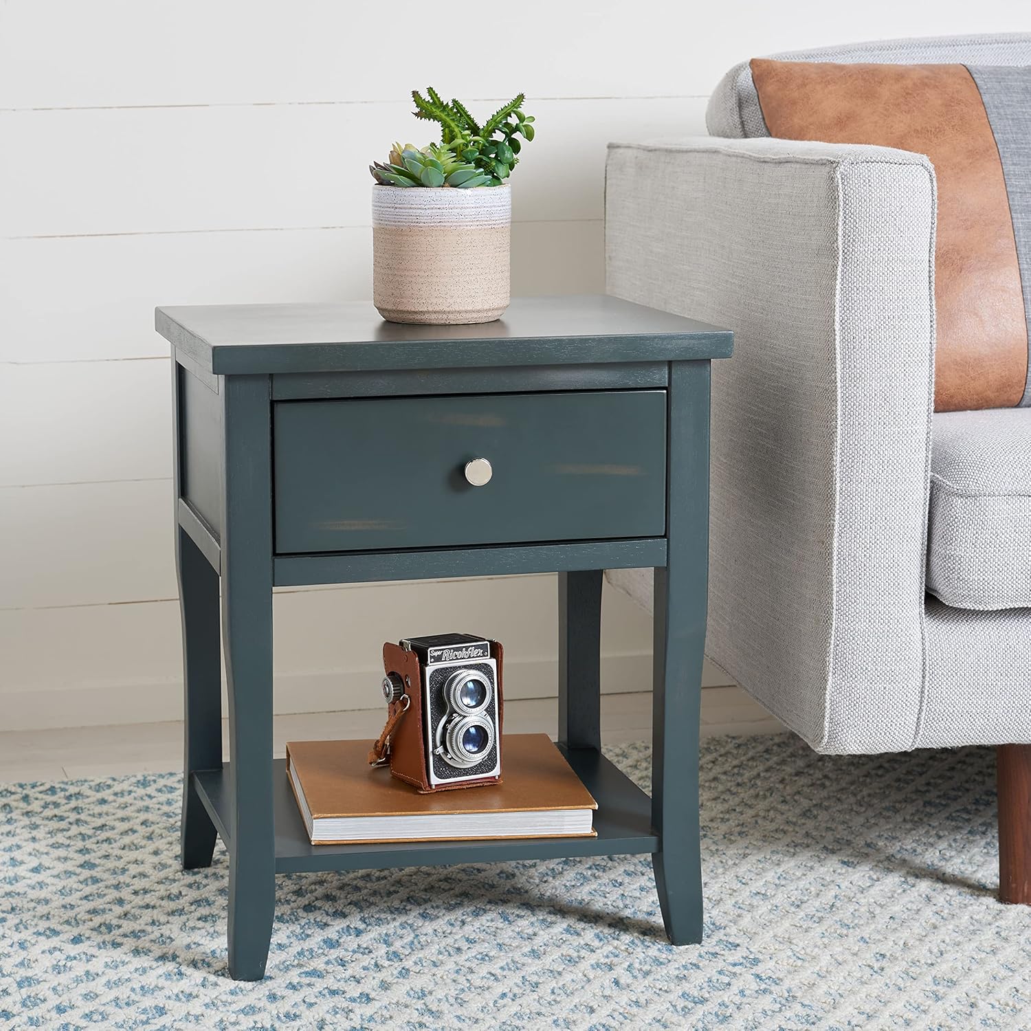 Safavieh American Homes Collection Coby End Table, French Grey