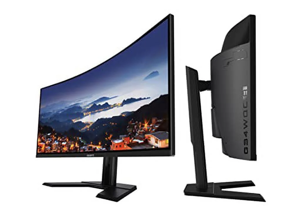 GIGABYTE G34WQC A 34" 144Hz Ultra-Wide Curved Gaming Monitor, 3440 x 1440 VA 1500R , 1ms (MPRT) Response Time, 90% DCI-P3, VESA Display HDR400, FreeSync Premium, BLACK (G34WQC A-SA)