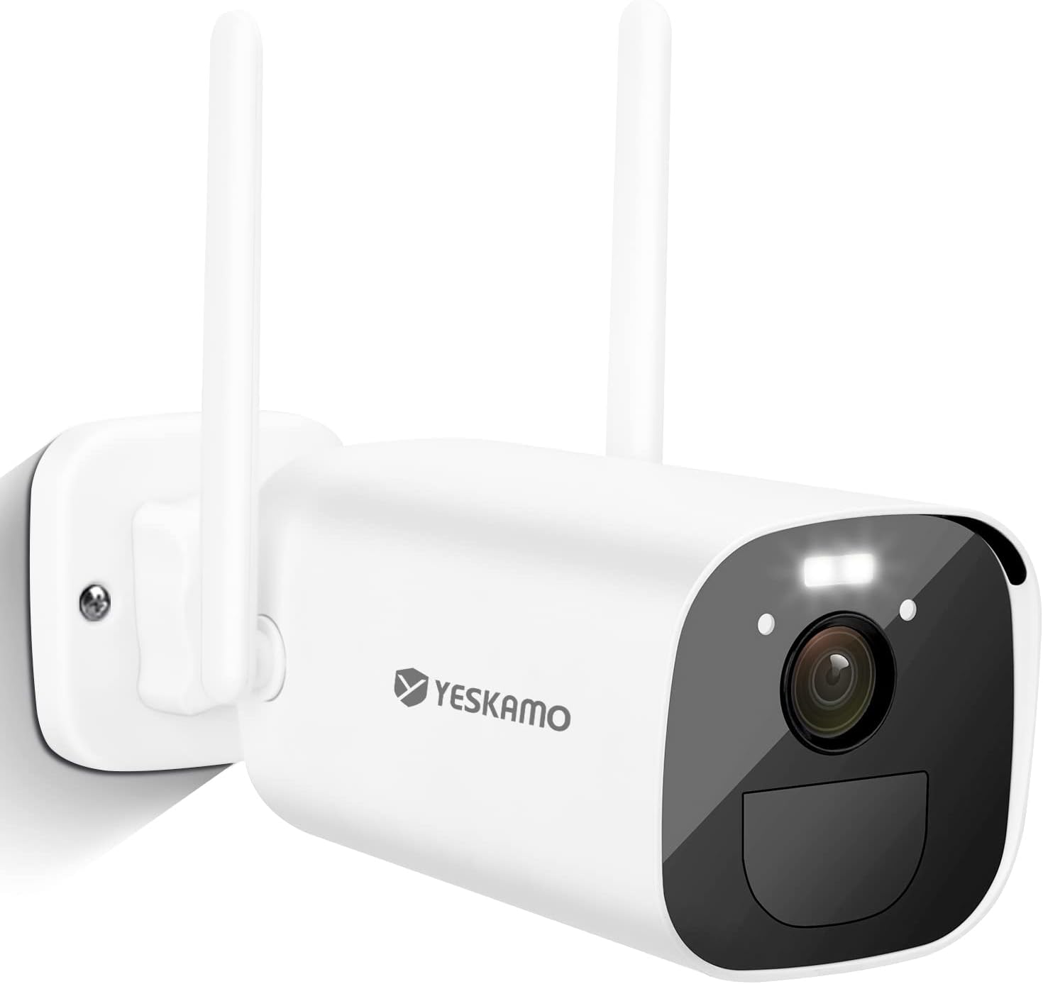 Wireless Battery Security Camera Outdoor YESKAMO 3MP Ultra HD Rechargeable Camera, Spotlight WiFi Cameras with Color Night Vision Siren Alarm 2 Way Audio Video Surveillance System for Home Security