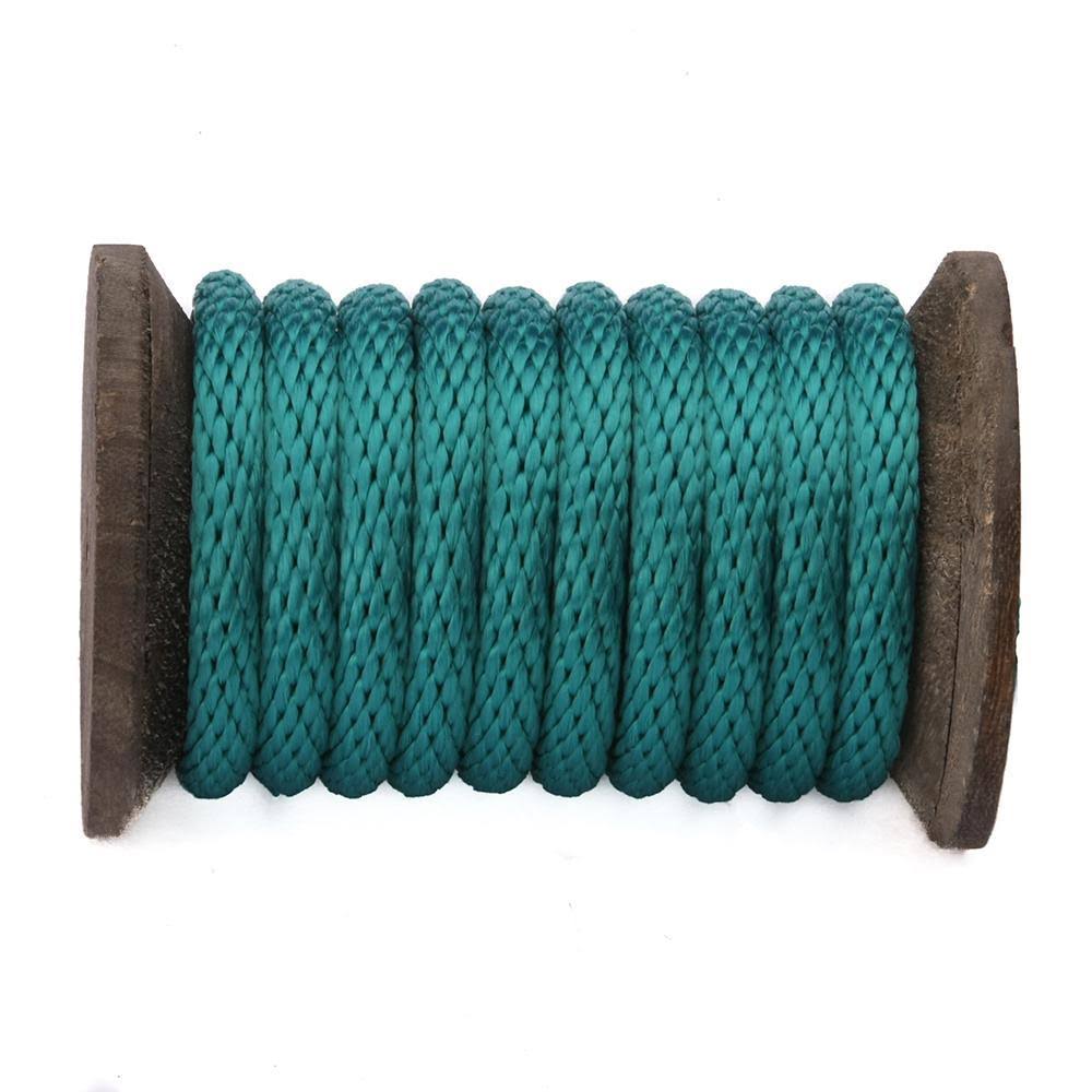 Ravenox Teal Green Utility Rope |Braided MFP Derby Rope Made in USA Teal / 5/8 inch x 200 Feet (Half Spool)