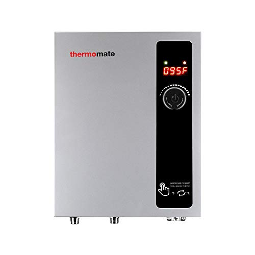 Tankless Water Heater Electric, thermomate On Demand Instant Endless Hot Water Heater, Digital Temperature Display for Residential Whole House Shower…