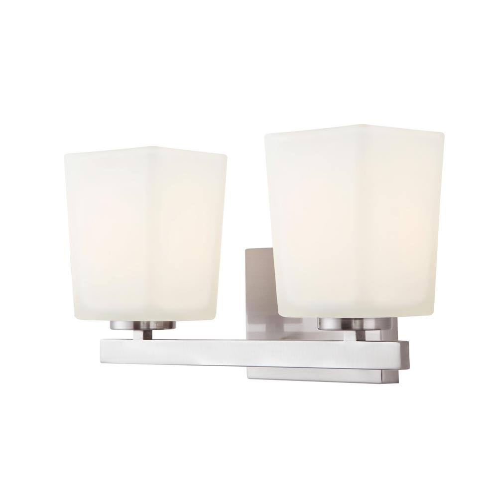 Canarm Hartley 2-Light Brushed Nickel Bath Light