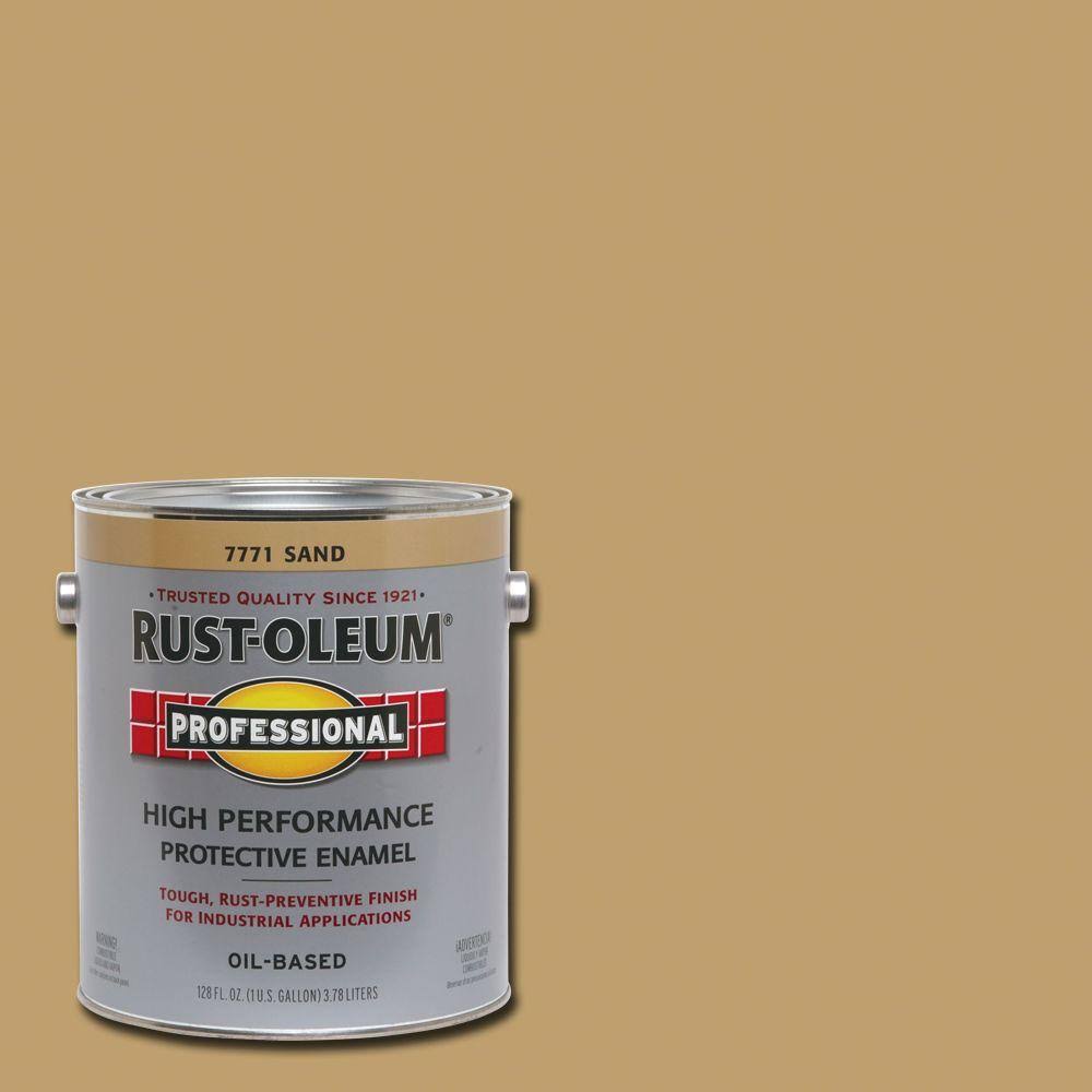 Rust-Oleum Professional 1 gal. High Performance Protective Enamel Gloss Sand Oil-Based Interior/Exterior Paint (2-Pack), Brown