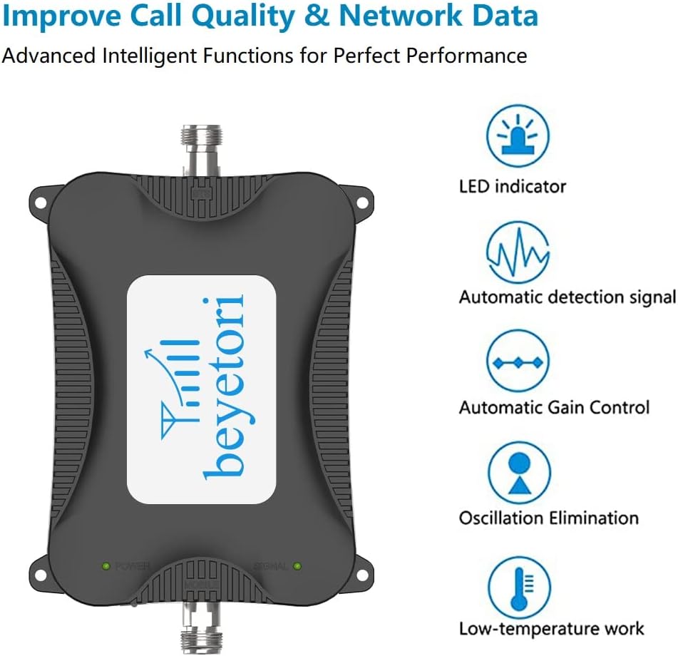 AT&T Cell Phone Signal Booster AT&T Signal Booster 4G LTE 5G ATT Cell Phone Booster Band 12/17 ATT Cellular Booster Cell Signal Booster for Home Cell Phone Signal Amplifier Repeater