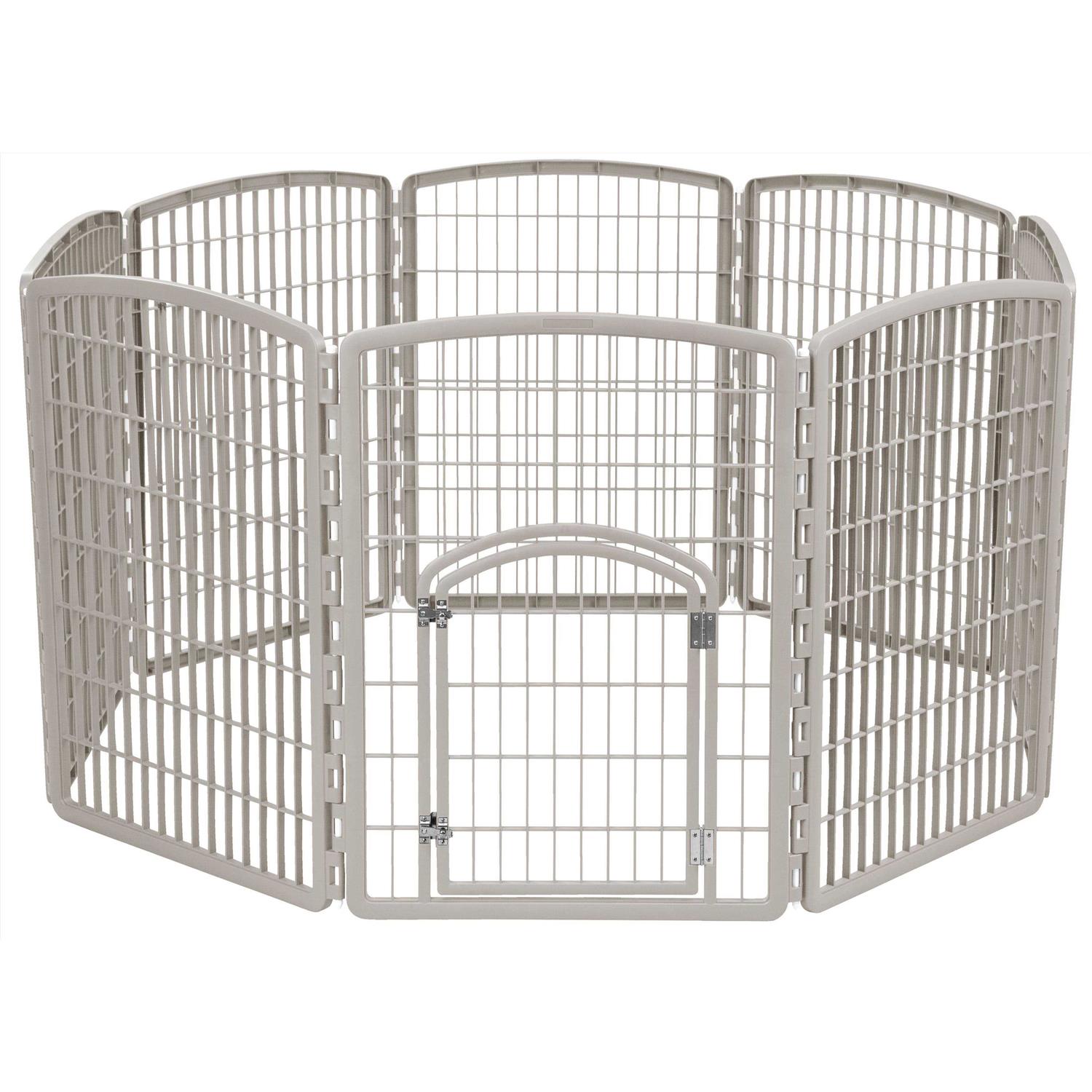 Iris Exercise 8-Panel Pet Playpen with Door - Pet Supplies online store