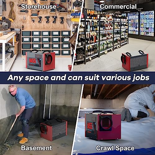 Abestorm Commercial Dehumidifier for Crawl Space Basement, 5 Years Warranty, Intelligent Humidity Control, Auto Shut off/Restart, 5 Years Warranty