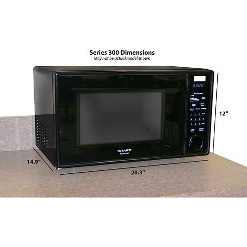 Sharp - 1.1 Cu. ft. Mid-Size Microwave - Black
