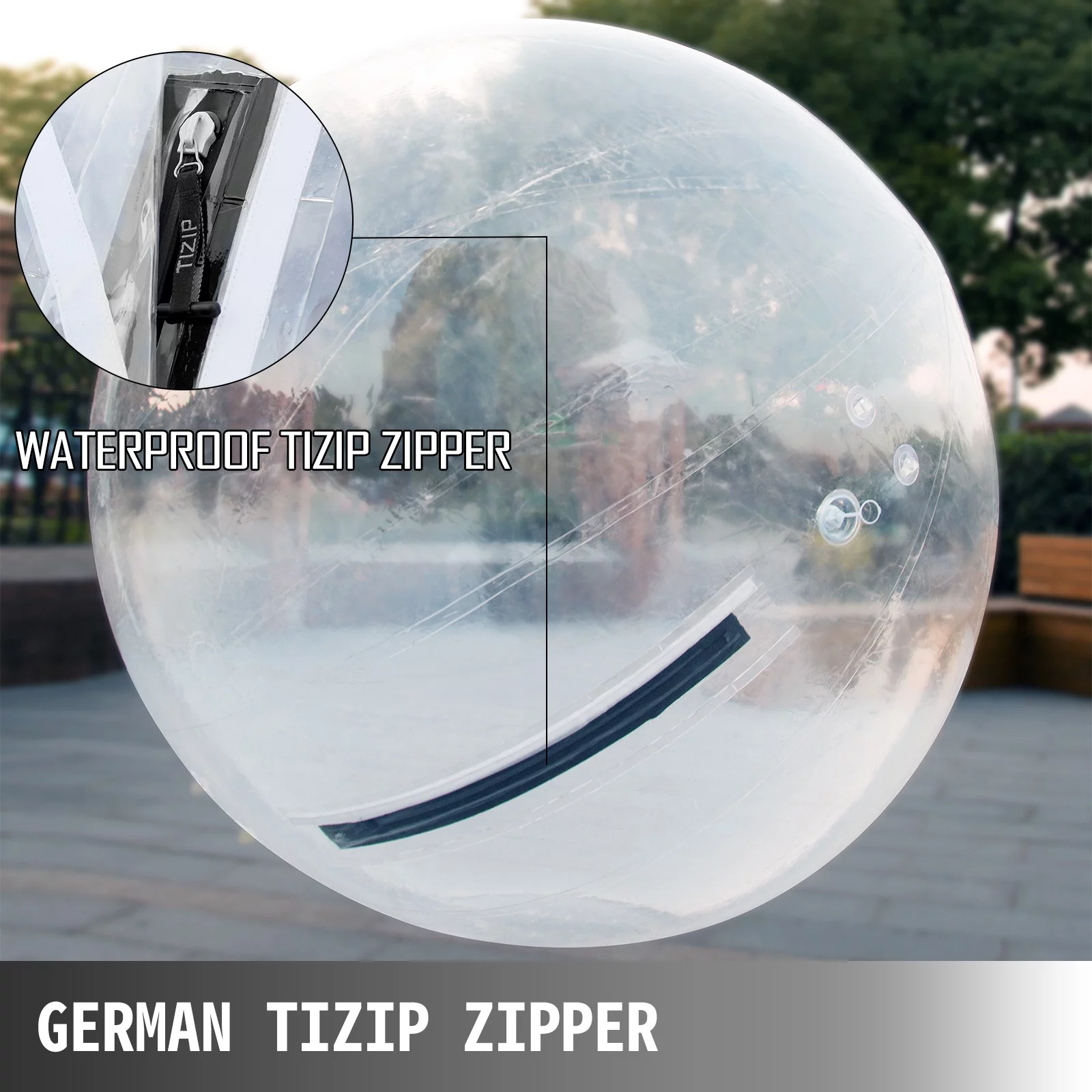 BENTISM 2M Walk on Water Walking Ball Roll Inflatable Zorb Ball w/ German Zipper PVC