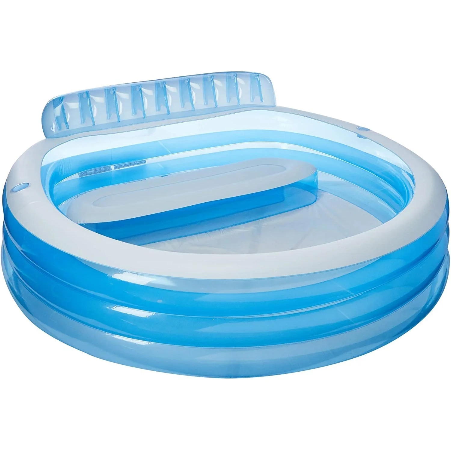 Intex - Family Lounge Inflatable Pool, 88''x85''x30'', 69 Gallon Capacity, Blue