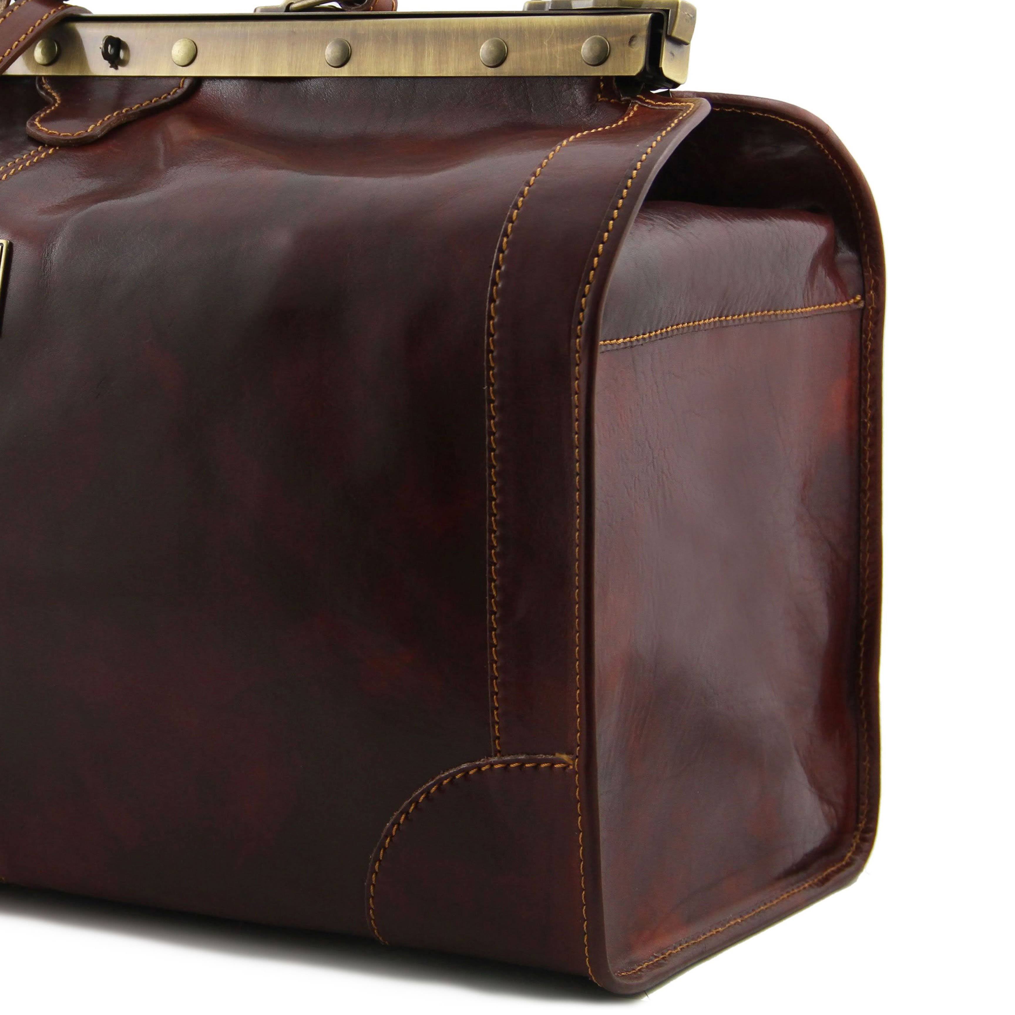 Madrid - Gladstone Leather Bag - Large Size - Brown