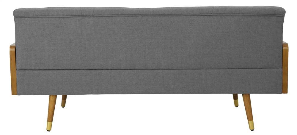 Noble House Jalon Mid Century Sofa in Gray