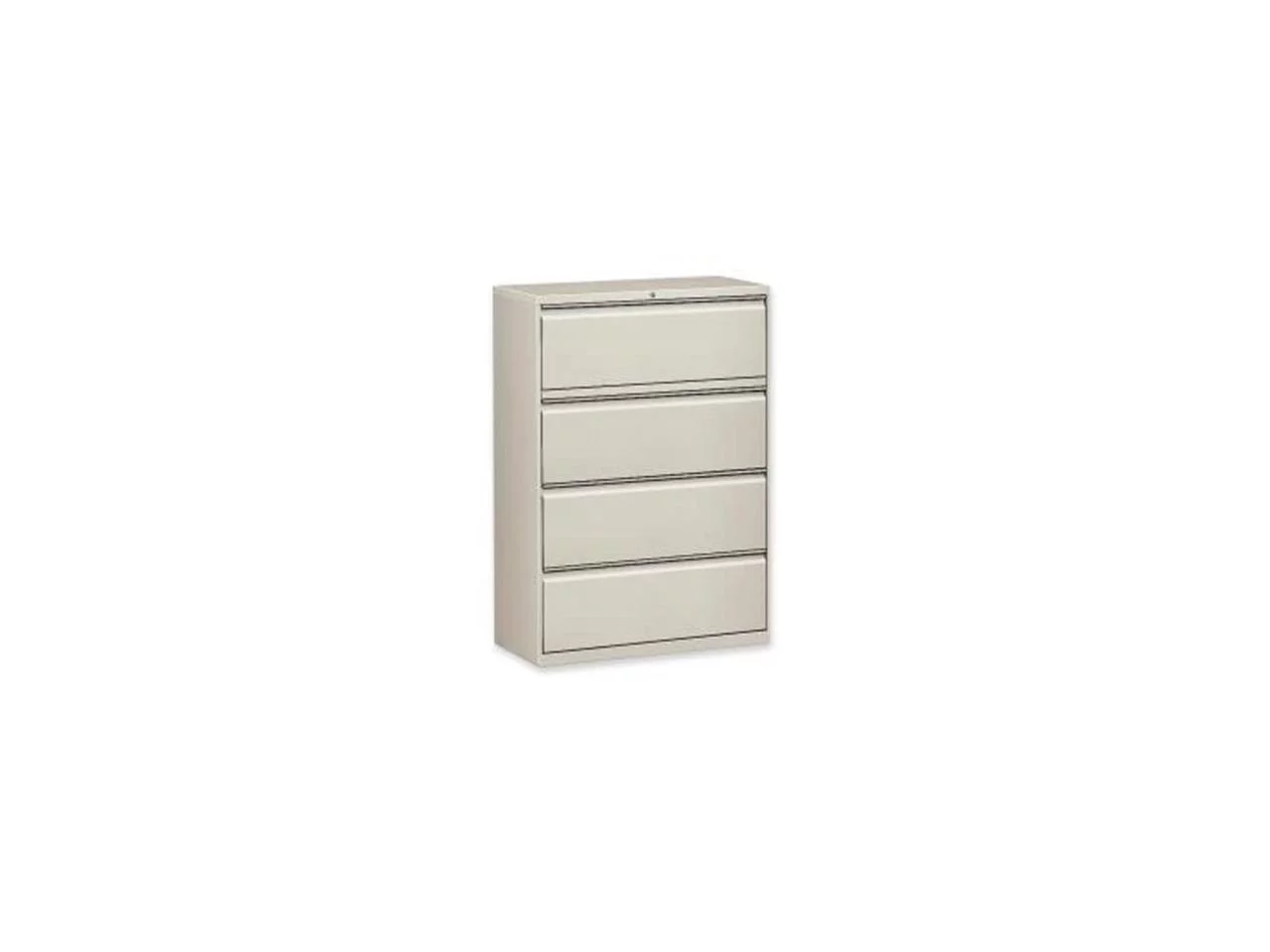Lorell Lateral File 4-Drawer 42"x18-5/8"x52-1/2" Lt Gray 60436