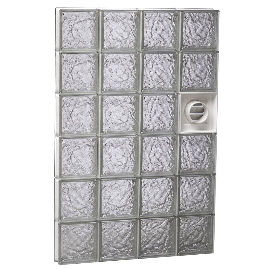 REDI2SET Ice Glass Pattern Frameless Replacement Glass Block Window (Rough Opening: 18-in x 44-in; Actual: 17.2500-in x 42.5000-