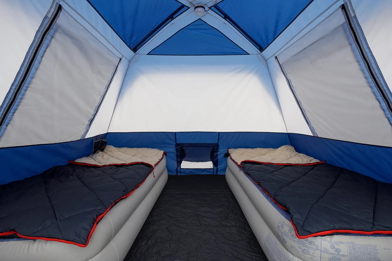 Ozark Trail 10’ x 9' 6-Person Instant Cabin Tent with LED Lighted Hub, 25 lbs