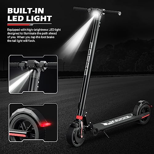 MoNiBloom E-Scooter Electric Kick Scooter w/LED Display and Bluetooth APP, Portable Folding Commuting Scooter for Adults & Teens