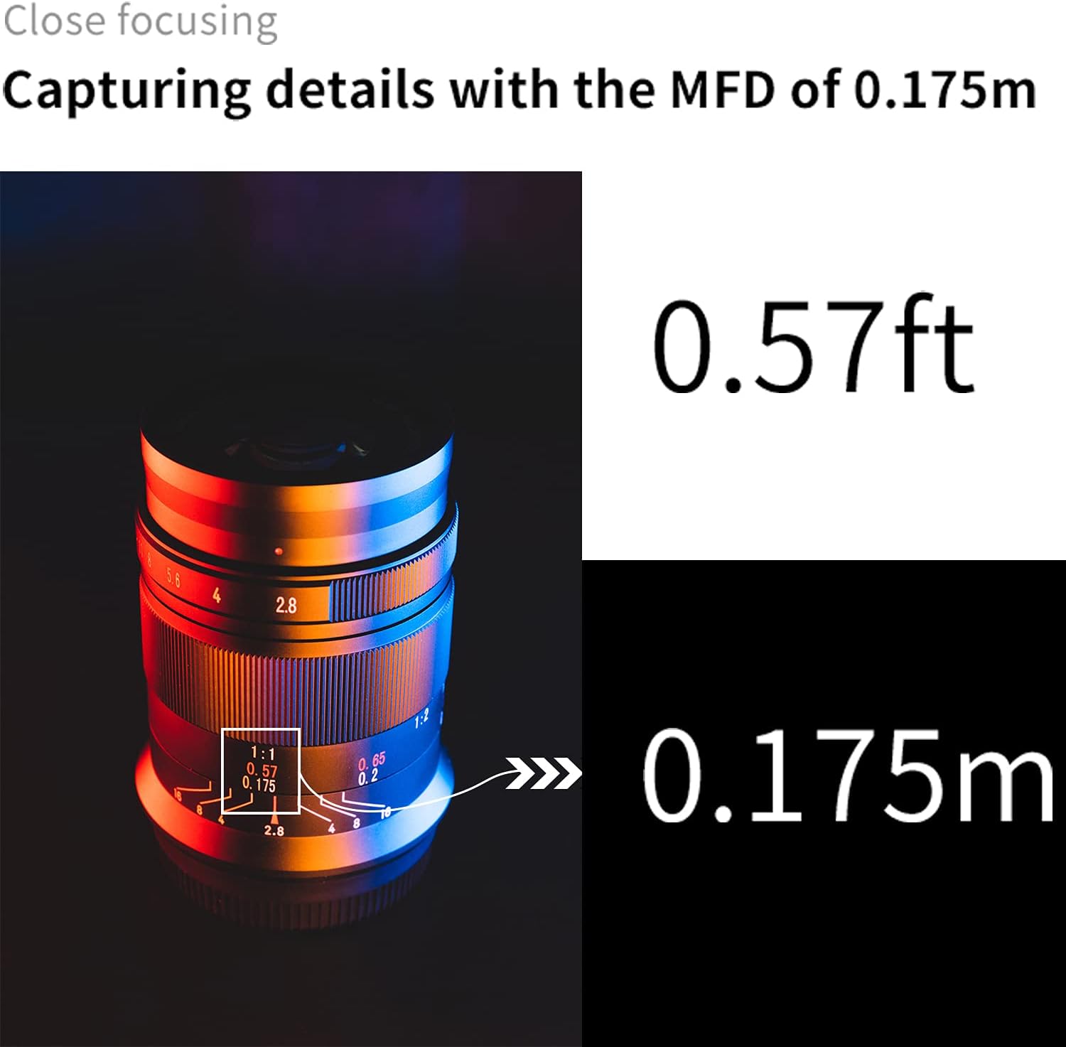 7artisans 60mm F2.8 II Manual Focus APS-C Macro Lens for Fujifilm X-Mount X-A1 X-A2 X-A3 X-A5 X-T1 X-T2 X-T3 X-T10 X-T20 X-T30 X-E1 X-E2 X-E3 X-Pro2 X-Pro3 Cameras