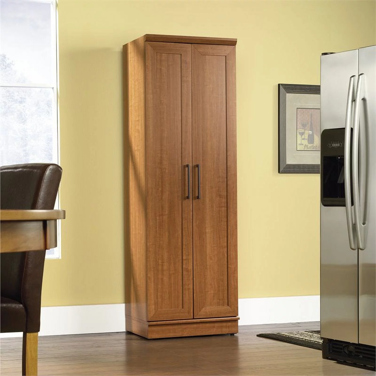 Sauder HomePlus 2-Door Storage Cabinet, Sienna Oak Finish