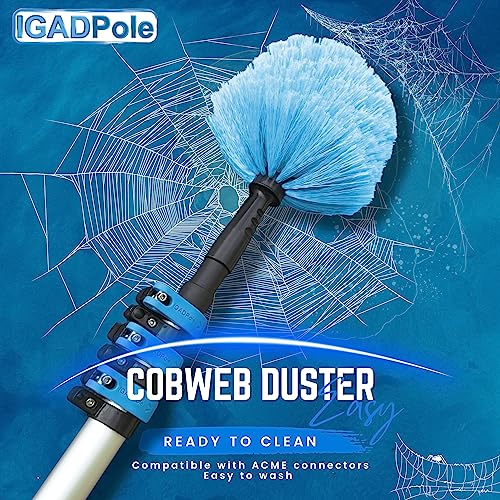 IGADPole 17 FT (5m) Window Cleaning Kit, Window Washing Cleaner Equipment Kit – Squeegee, Scrubber, Soap Despencer & Water Brush Cleaner Tool with Extension Pole for Household & Outdoor