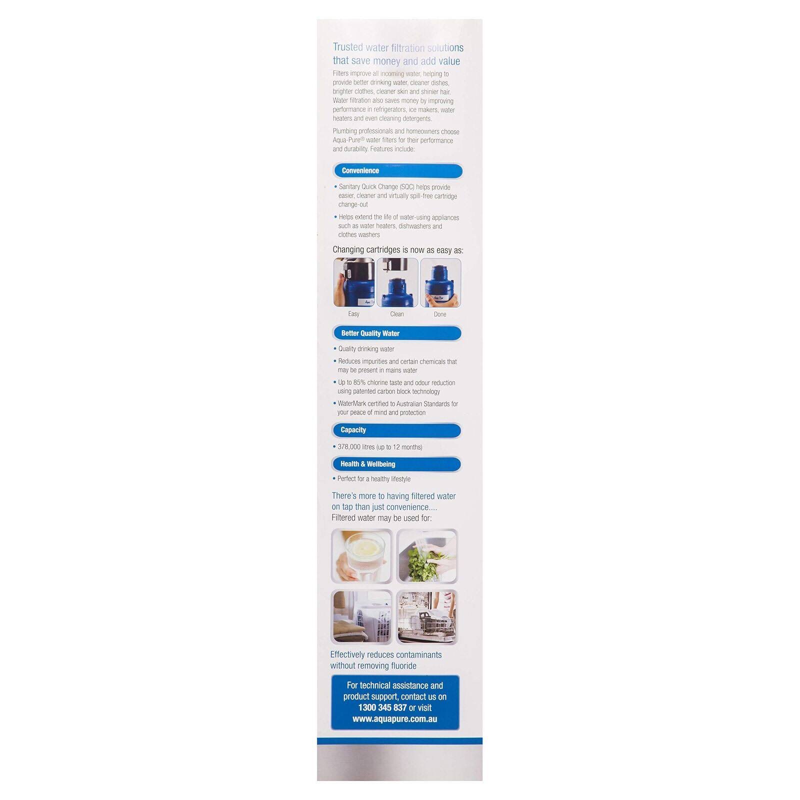3M Aqua-Pure Whole House Sanitary Replacement Water Filter Cartridge AP917HD-S