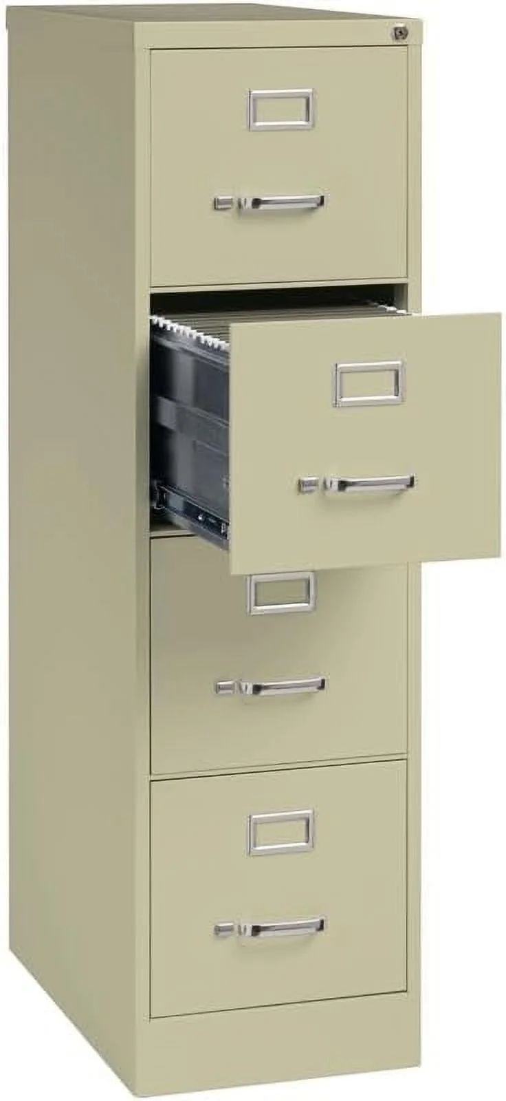 Cooper 25" 4-Drawer Metal Letter Width Vertical File Cabinet In Beige