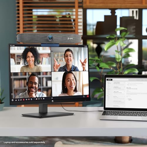 HP 27h Full HD Monitor - Diagonal - IPS Panel & 75Hz Refresh Rate - Smooth Screen - 3-Sided Micro-Edge Bezel - 100mm Height/Tilt Adjust - Built-in Dual Speakers - for Hybrid Workers,Black