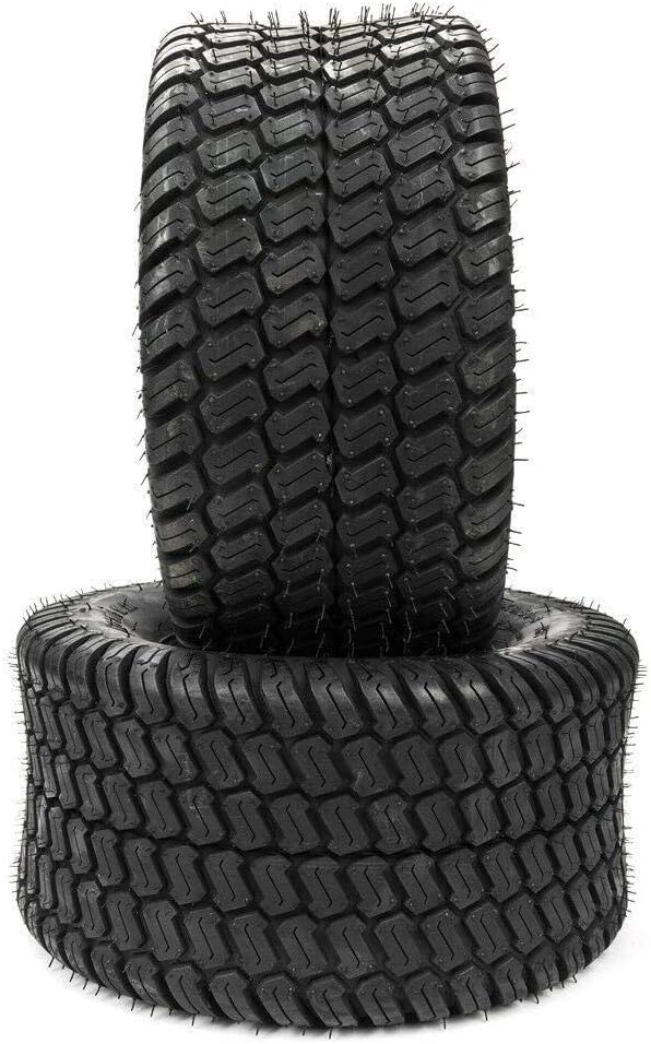 MOTORHOT 2Pcs 570LBS TIRES Tubeless 15x6.00-6 Turf Tires Lawn Mower Tractor OD:380mm Pack of 2