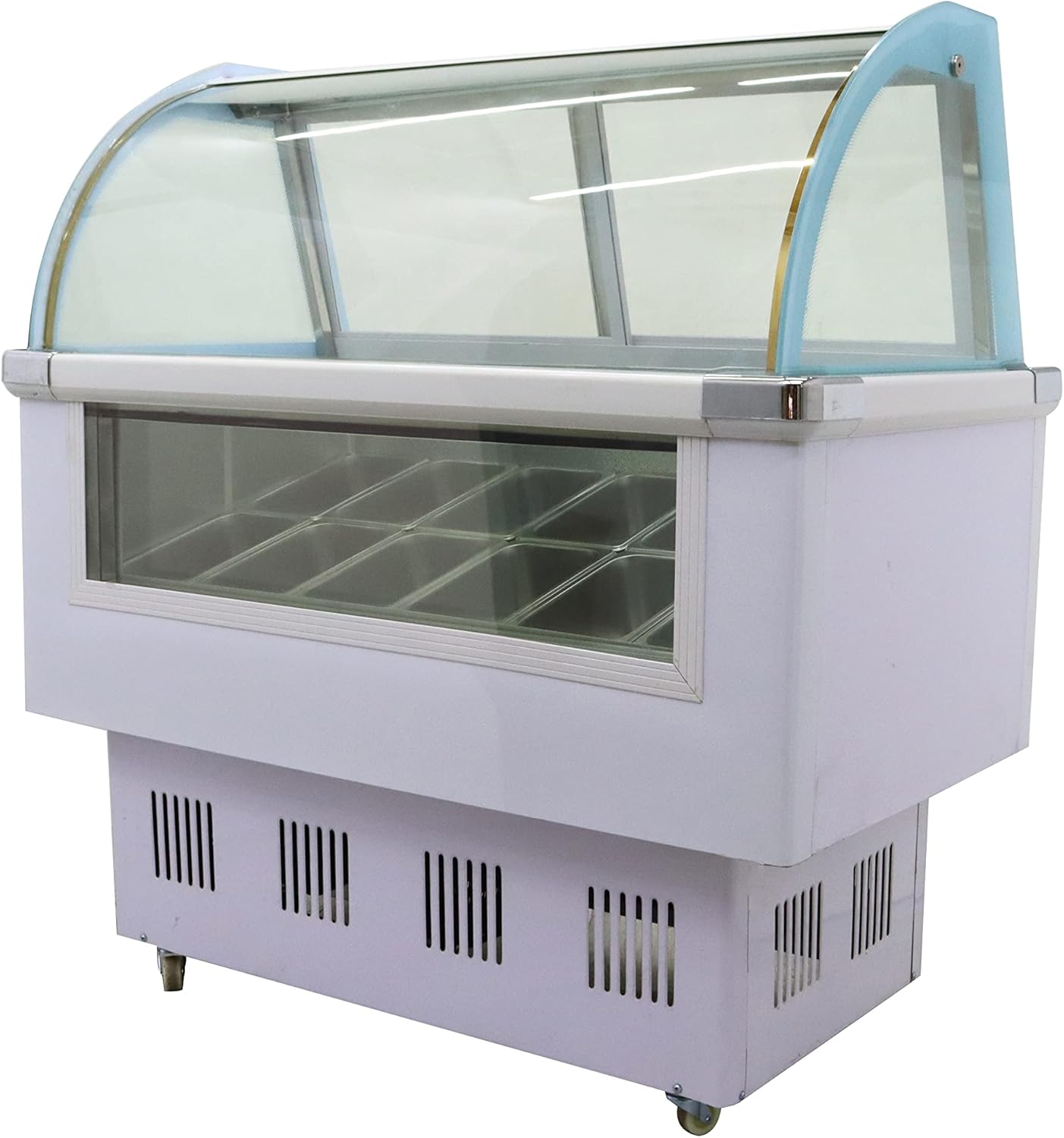 Commercial Hard Ice Cream Showcase Display Showcase 12 Pan Ice Cream Refrigerator Gelato Dipping Cabinet Freezer Display Case Hard Ice Cream Showcase 220V