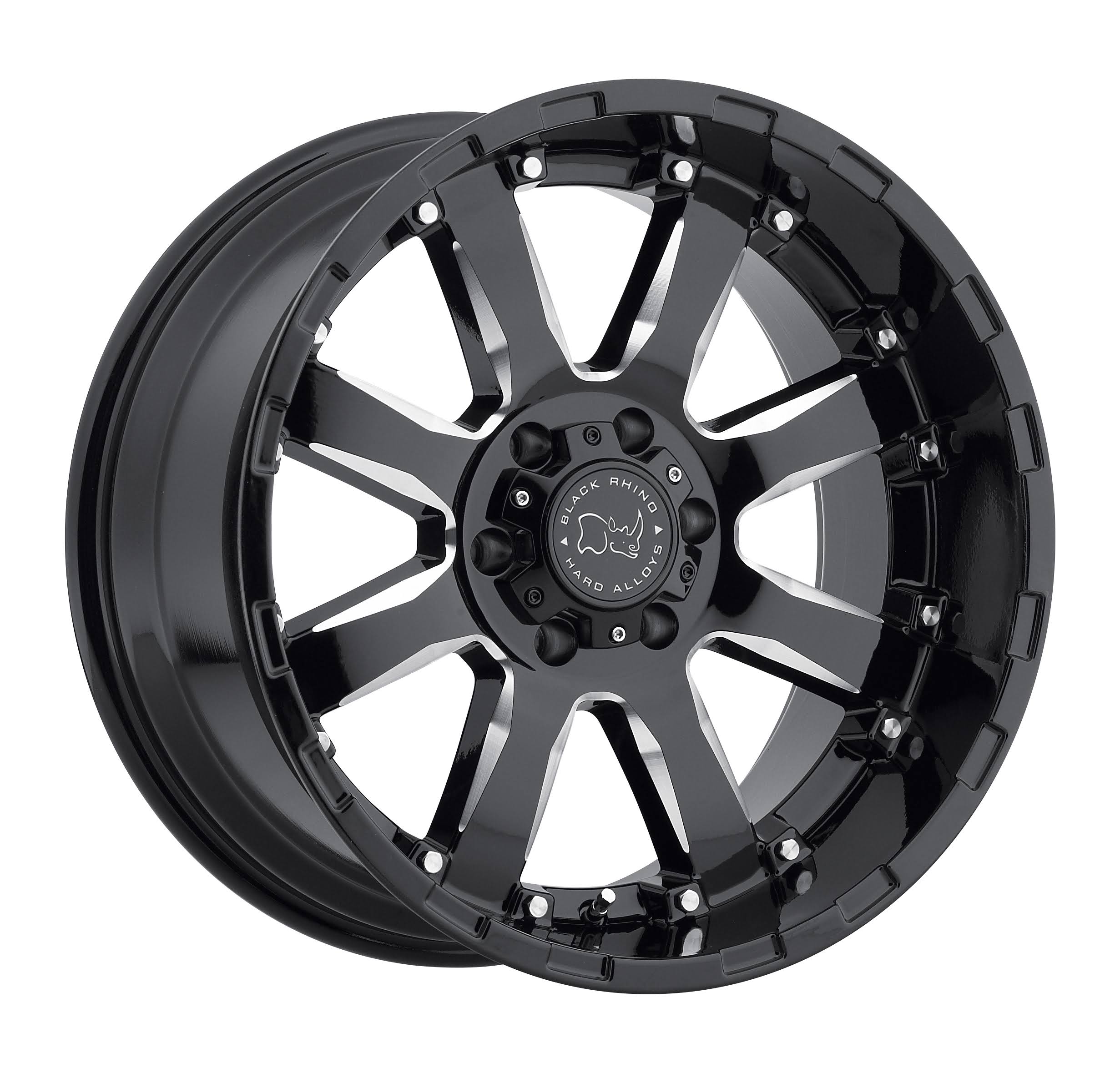 Black Rhino Sierra 20x9 6x5.5x22 +12mm Black/Milled Wheel Rim