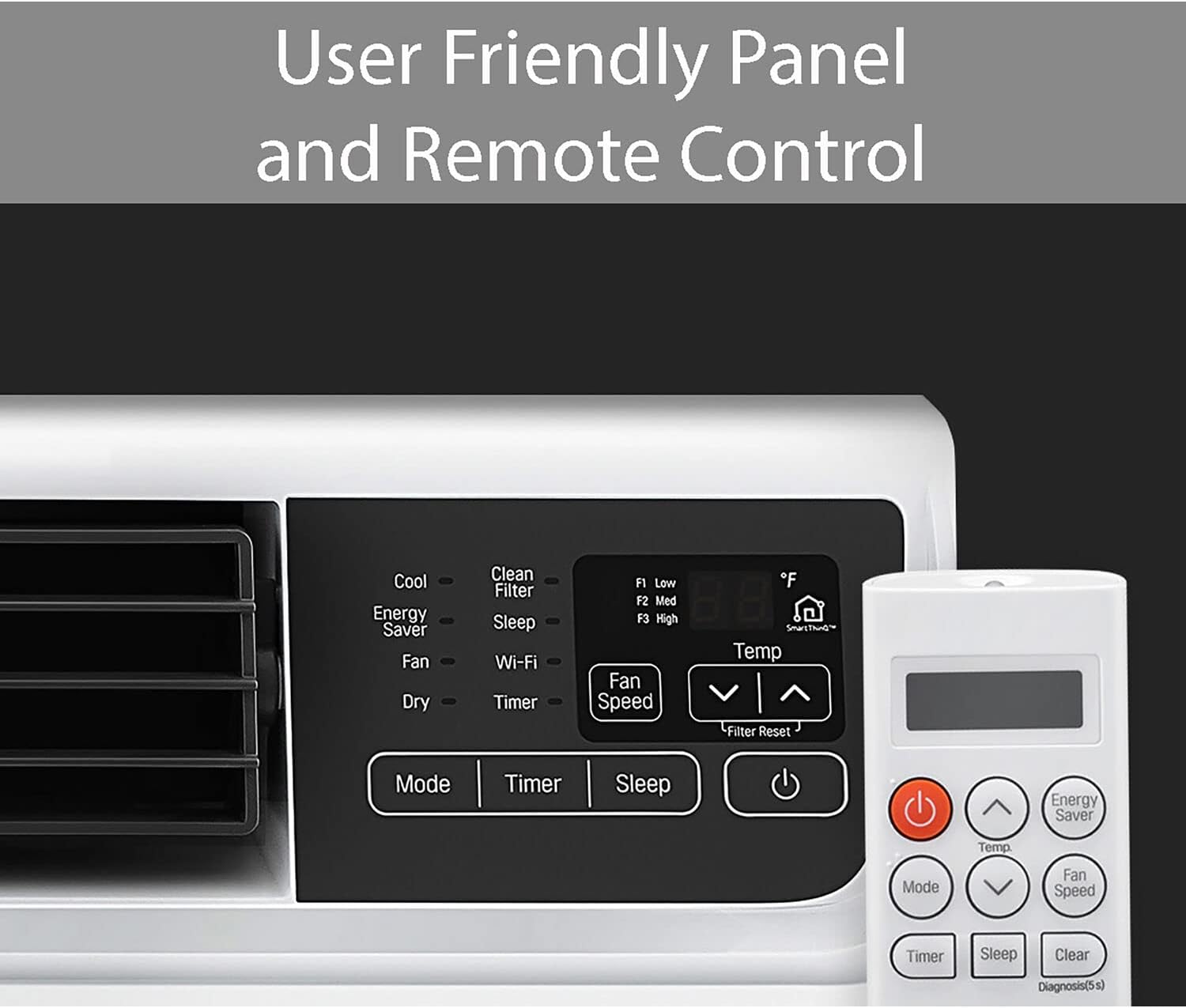 LG 12,000 BTU Dual Inverter Smart Window Air Conditioner, 115V Cools 550 Sq. Ft., Ultra Quiet Operation, Up to 35% More Energy Savings, ENERGY STAR®, works with LG ThinQ, Amazon Alexa and Hey Google
