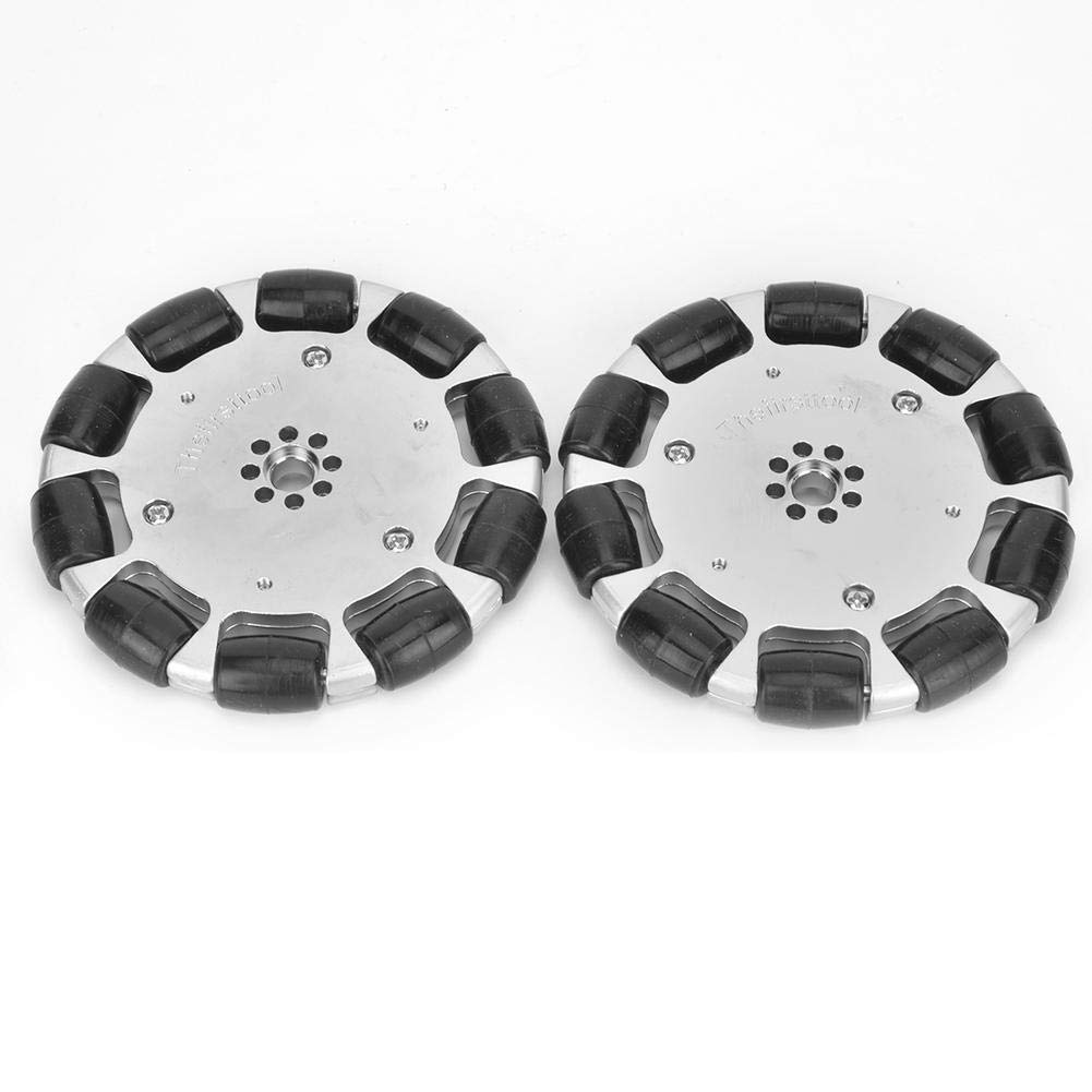 2Pcs 4 Inches Robot Omnidirectional Wheel Set, High Precision Omni-Directional Universal Wheel with Assembly Pad for Industrial Robot,Industrial Robots and Accessories Pack of 2