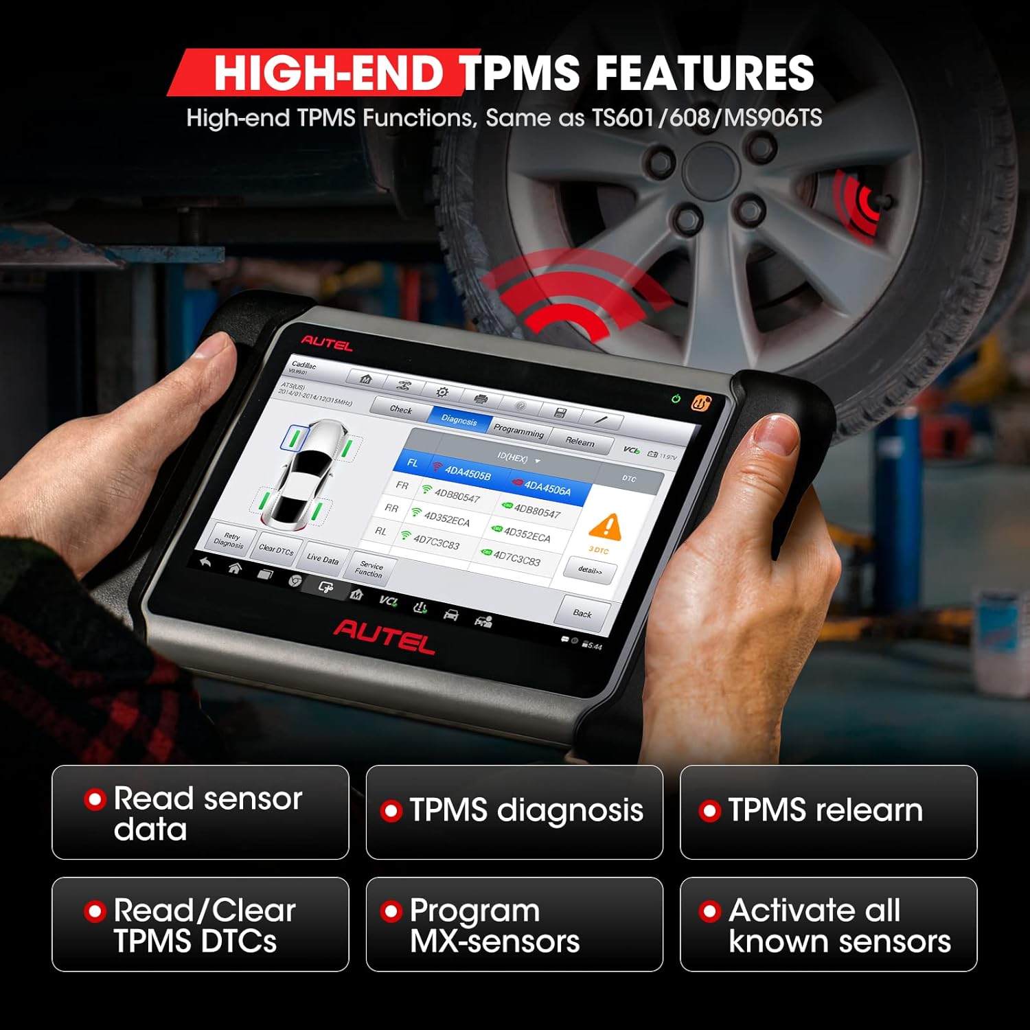Autel MaxiPRO MP808TS Diagnostic Scanner: 2022 Newest OBD2 Auto Scanner and TPMS Programming Tool with ECU Coding, 30+ Service, Advanced TPMS Functions, Updated of MP808/DS808/MP808K/MS906/MS906TS