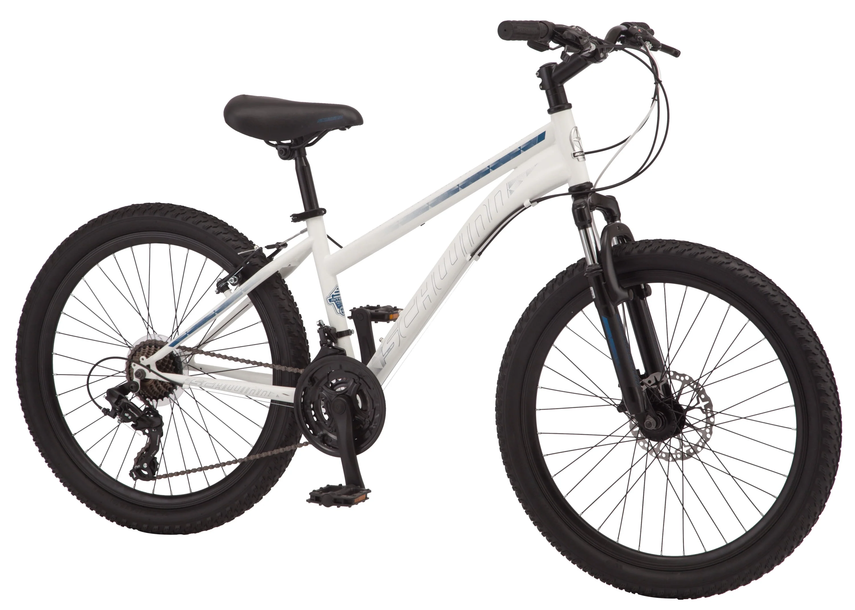 Schwinn Sidewinder Mountain Bike, 24-inch Wheels, 21 Speeds, Black / Teal