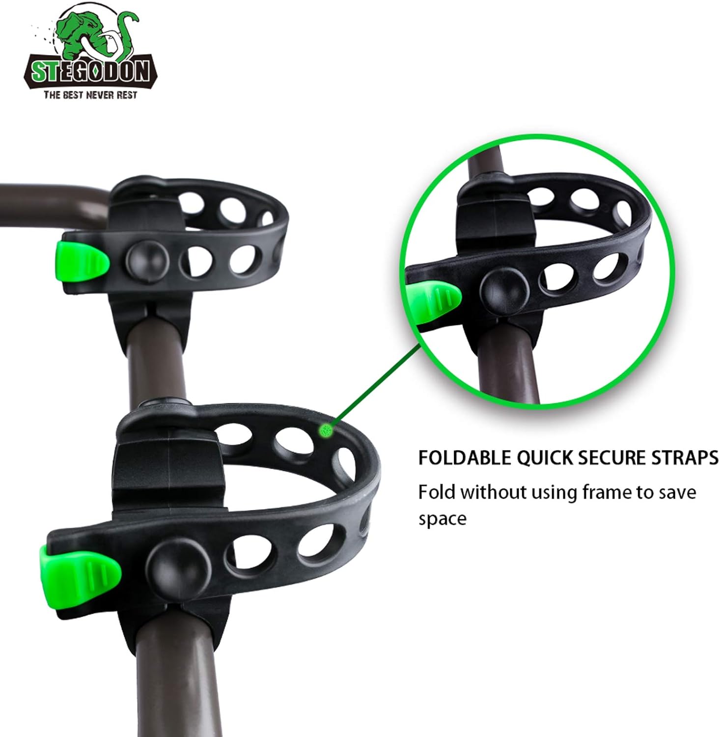 STEGODON 2 Bike Hitch Rack 2'' Hitch Receiver Heavy Duty Bicycle Carrier Racks Hitch Mount Double Foldable Rack for Cars, Trucks, SUV，Hatchback RV，Tow Hitch and Minivans Pack of 2