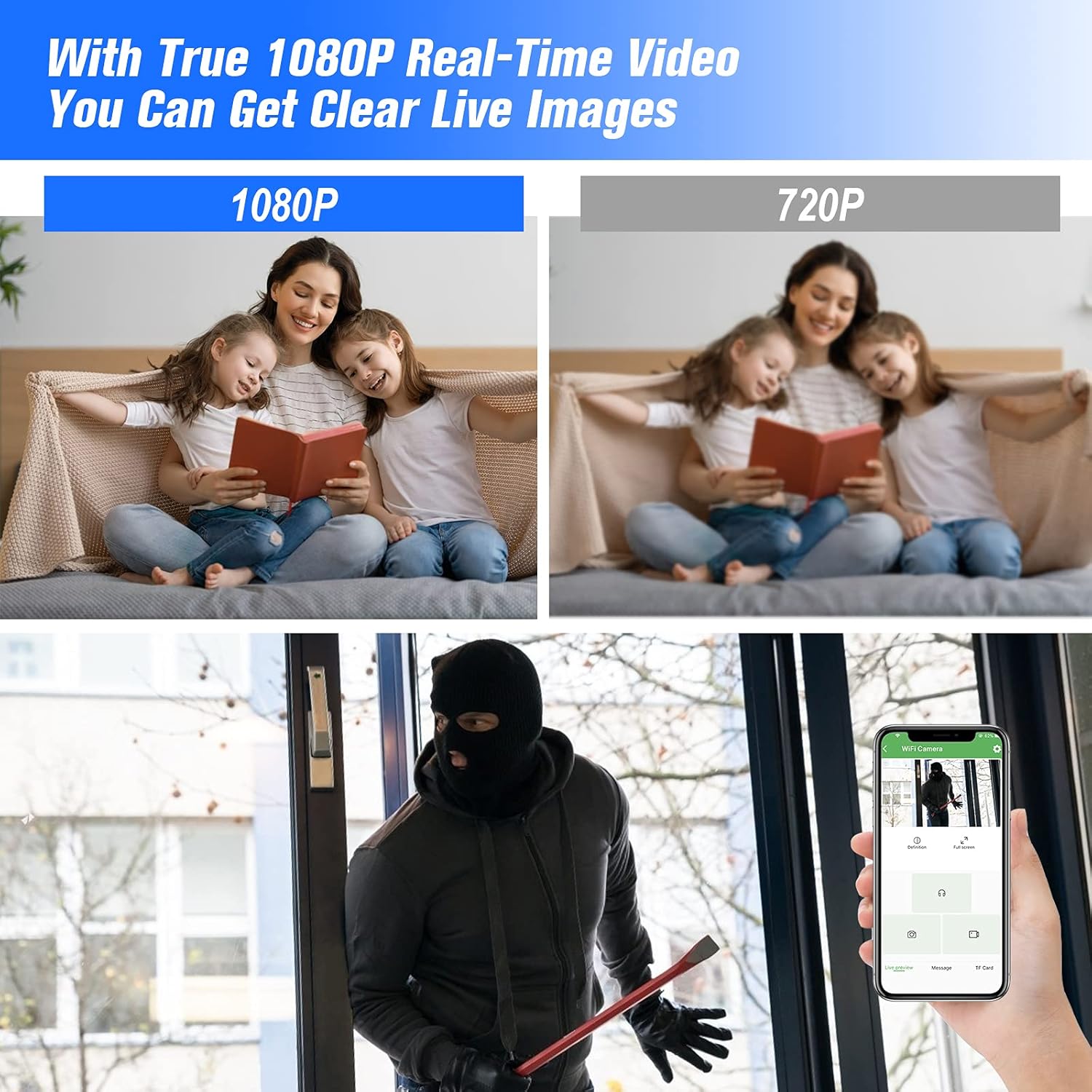 Mini Wireless Indoor Security Camera, 4K HD WiFi Surveillance Cameras, Smallest Portable Nanny Cam with Audio, Free Cloud Storage, Auto Night Vision/ Motion Detection Alerts for Home/Baby/Car Pack of 2